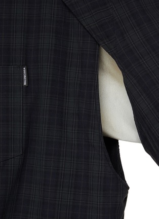  - BALENCIAGA - Checkered Flannel Shirt With Detachable Sleeves