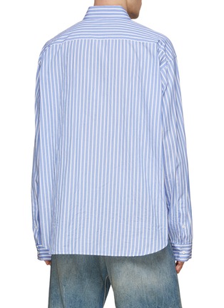 Back View - Click To Enlarge - BALENCIAGA - Crinkled Striped Shirt
