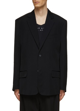 Main View - Click To Enlarge - BALENCIAGA - Single Breasted Notch Lapel Oversized Blazer