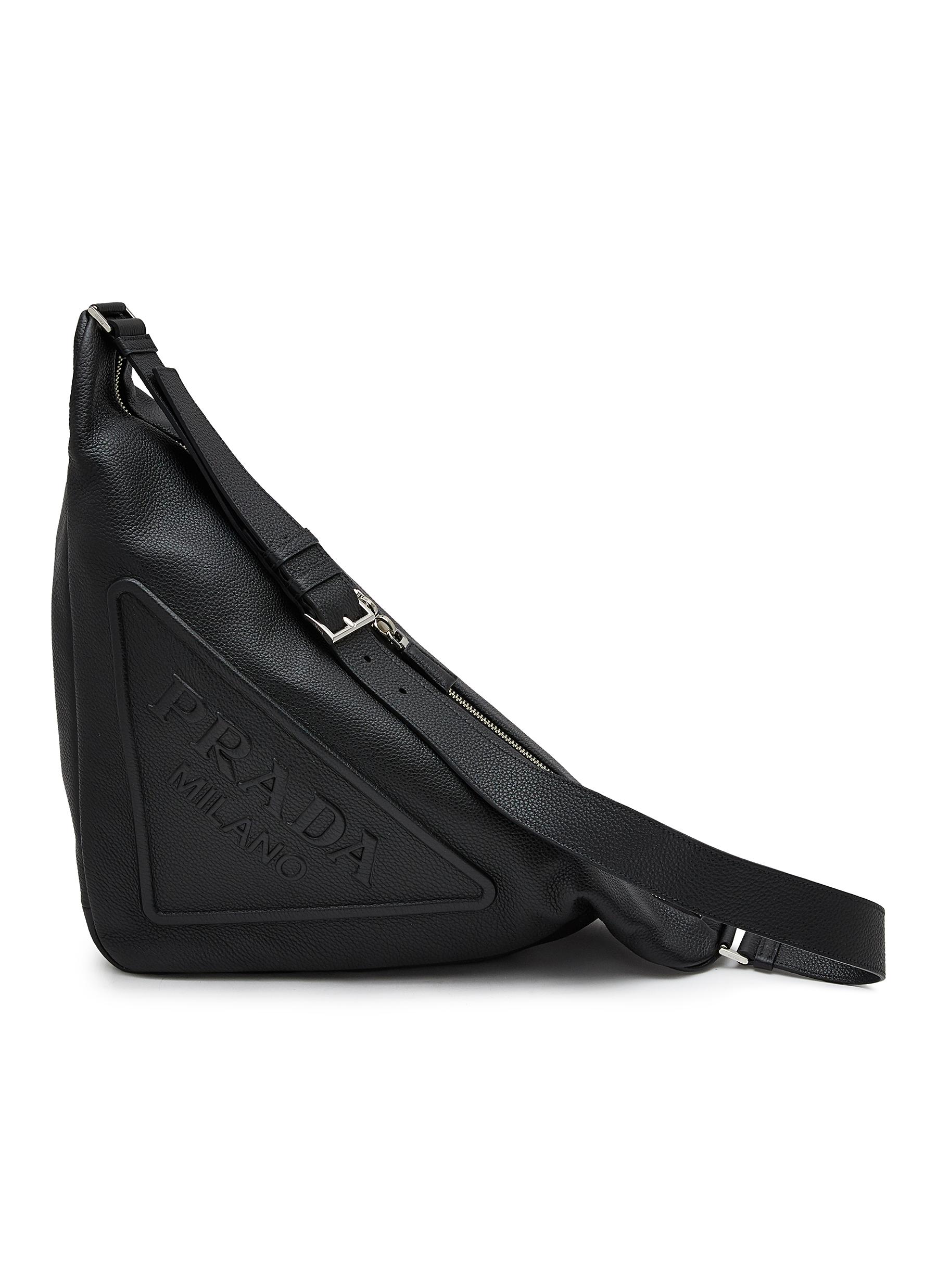 Prada Men's Triangle Leather Bag