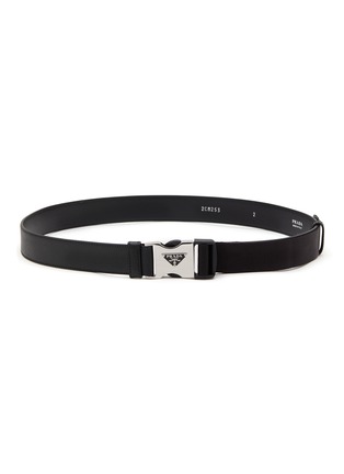 Main View - Click To Enlarge - PRADA - Push Lock Buckle Saffiano Leather Belt