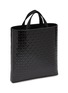 Detail View - Click To Enlarge - PRADA - Embossed Triangle Leather Tote Bag
