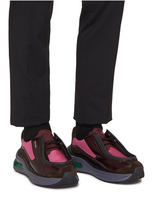 Figure View - Click To Enlarge - PRADA - Leather Sneakers