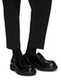 Figure View - Click To Enlarge - PRADA - Black Leather Derby Shoes