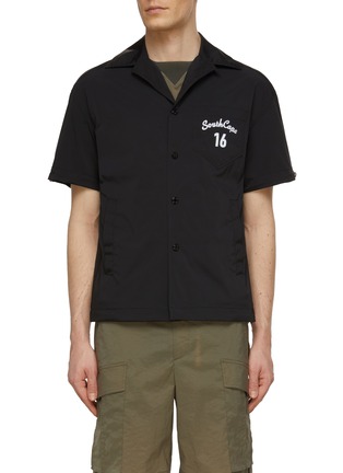 Main View - Click To Enlarge - SOUTHCAPE - Camp Collar 16 Logo Print Shirt