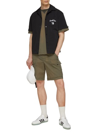 Figure View - Click To Enlarge - SOUTHCAPE - Camp Collar 16 Logo Print Shirt