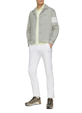 Figure View - Click To Enlarge - SOUTHCAPE - 4 Row Logo Waist Slim Fit Pants