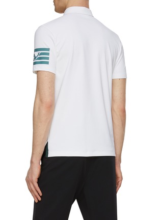 Back View - Click To Enlarge - SOUTHCAPE - 4 Row Logo Print Polo Shirt