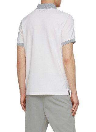 Back View - Click To Enlarge - SOUTHCAPE - Knit Collar Polo Neck