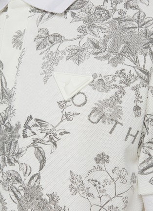 Detail View - Click To Enlarge - SOUTHCAPE - Art Nouveau Plant Pattern Polo Shirt