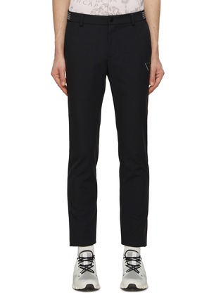 Main View - Click To Enlarge - SOUTHCAPE - 4 Row Logo Waist Slim Fit Pants