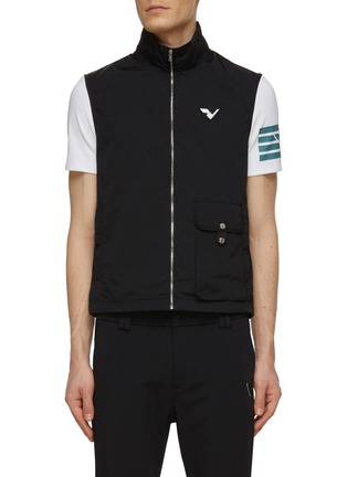 Main View - Click To Enlarge - SOUTHCAPE - Logo Print Zip Up Vest