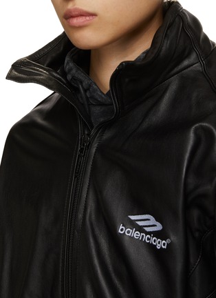 Balenciaga Black 'This Is Not The New Logo' Rain Jacket Balenciaga
