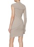 Back View - Click To Enlarge - BALENCIAGA - Spiral Knit One Sleeve Mini Dress
