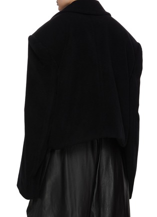Back View - Click To Enlarge - BALENCIAGA - Folded Cashmere Peacoat