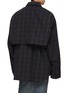 Back View - Click To Enlarge - BALENCIAGA - Check Flannel Detachable Sleeves Shirt