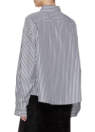 Back View - Click To Enlarge - BALENCIAGA - Striped Swing Shirt