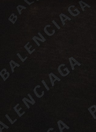  - BALENCIAGA - Logo Cropped Knit Top