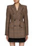 Main View - Click To Enlarge - BALENCIAGA - Double Breasted Houndstooth Motif Blazer
