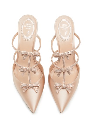 Detail View - Click To Enlarge - RENÉ CAOVILLA - 80 Embellished Satin Mules