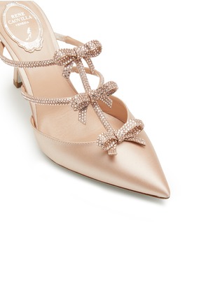 Detail View - Click To Enlarge - RENÉ CAOVILLA - 80 Embellished Satin Mules
