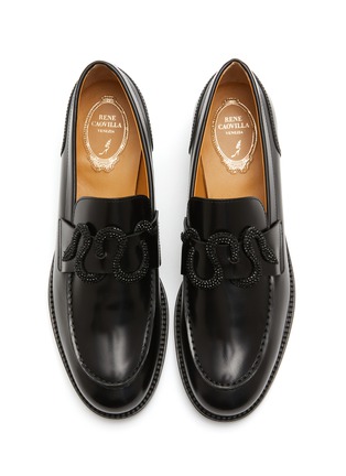 Detail View - Click To Enlarge - RENÉ CAOVILLA - Strass Embellished Leather Loafers