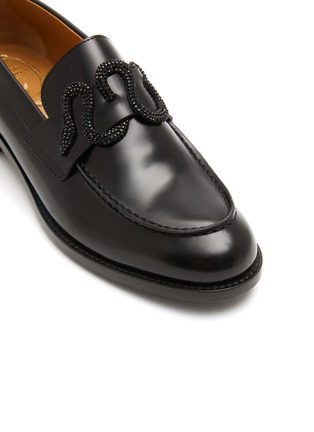 Detail View - Click To Enlarge - RENÉ CAOVILLA - Strass Embellished Leather Loafers