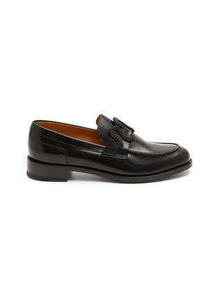 Main View - Click To Enlarge - RENÉ CAOVILLA - Strass Embellished Leather Loafers