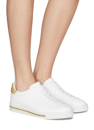 Figure View - Click To Enlarge - RENÉ CAOVILLA - Strass Embellished Leather Sneakers