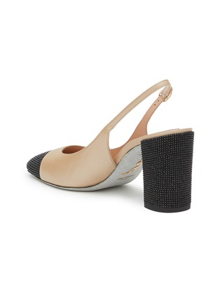  - RENÉ CAOVILLA - 80 Strass Embellished Leather Slingback Pumps