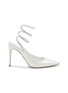 Main View - Click To Enlarge - RENÉ CAOVILLA - 80 Strass Embellished Buckled Bow Sandals