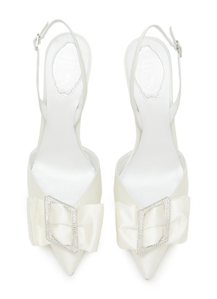 Detail View - Click To Enlarge - RENÉ CAOVILLA - 80 Strass Embellished Buckled Bow Slingback Pumps