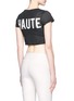 Back View - Click To Enlarge - BETH RICHARDS - 'Haute' perforated mesh cropped T-shirt