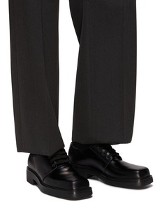 PRADA Brushed Leather Derby Shoes Men Lane Crawford