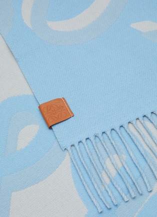 Detail View - Click To Enlarge - LOEWE - Anagram Wool Cashmere Silk Scarf