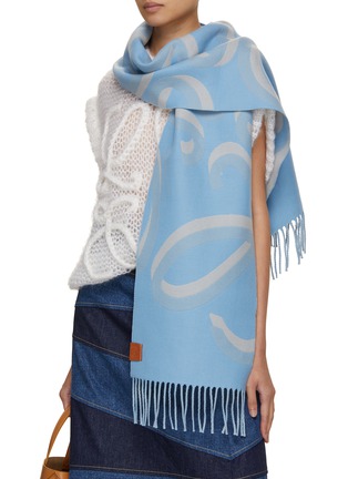 Figure View - Click To Enlarge - LOEWE - Anagram Wool Cashmere Silk Scarf