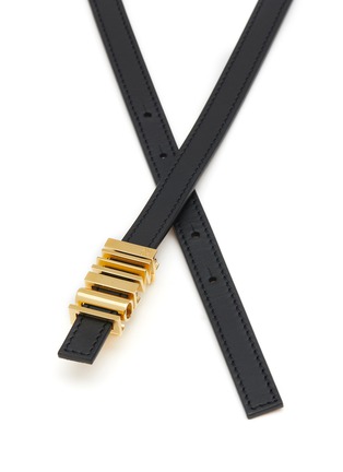 Detail View - Click To Enlarge - LOEWE - Graphic Logo Buckle Leather Belt