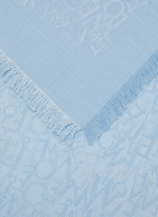 Detail View - Click To Enlarge - LOEWE - Logo Jacquard Silk Wool Scarf
