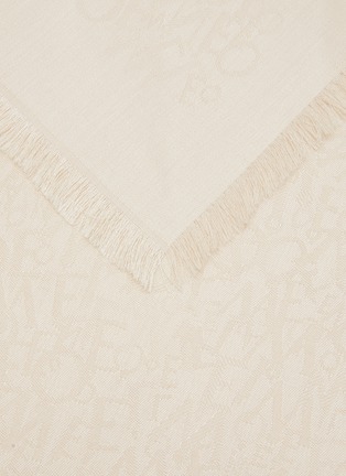 Detail View - Click To Enlarge - LOEWE - Logo Jacquard Silk Wool Scarf