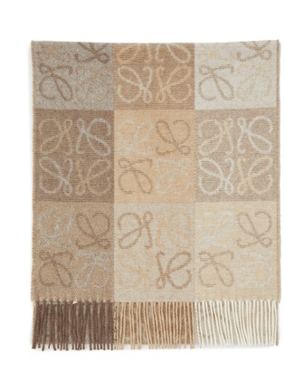 Detail View - Click To Enlarge - LOEWE - Wool Blend Anagram Scarf