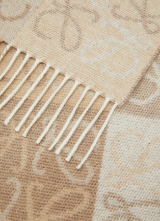 Detail View - Click To Enlarge - LOEWE - Wool Blend Anagram Scarf