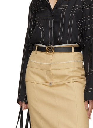 LOEWE Reversible Ellipse Anagram Leather Belt Women Lane