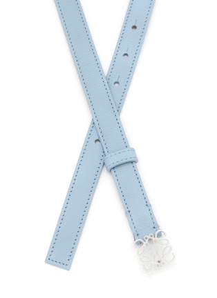 Detail View - Click To Enlarge - LOEWE - Anagram Buckle Soft Grained Calf Leather Belt