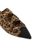 Detail View - Click To Enlarge - AQUAZZURA - Mini Twist Leopard Print Flat Mules