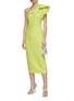 Figure View - Click To Enlarge - ROLAND MOURET - One-Shoulder Wool Silk Midi Dress