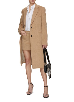 Figure View - Click To Enlarge - HELMUT LANG - Hair Wool Mini Skirt