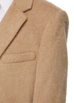  - HELMUT LANG - Hairy Wool Single Breasted Notch Lapel Coat