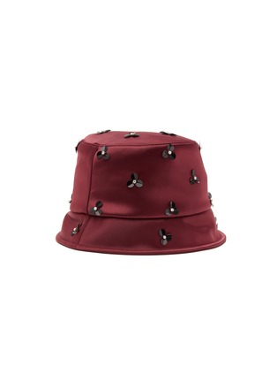 Figure View - Click To Enlarge - MAISON MICHEL - Souna Flower Embellished Bucket Hat