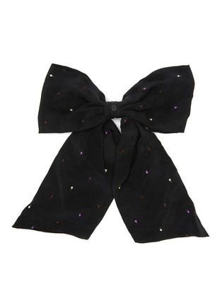 Main View - Click To Enlarge - MAISON MICHEL - Mini Wicole Embellished Oversized Bow French Barrette