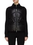 Main View - Click To Enlarge - MONCLER - Quilted Front Zip Up Cardigan